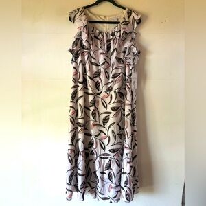 Liz Claiborne 18W Floral Midi Sundress Party Beach Summer Career